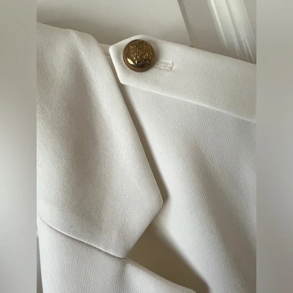 Gold and cream Blazer Structured Silhouette Business Wear - Picture 6 of 12